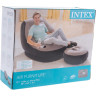 Надувное кресло с пуфиком INTEX 68564, флок, 99×130×76 / 64×28 см